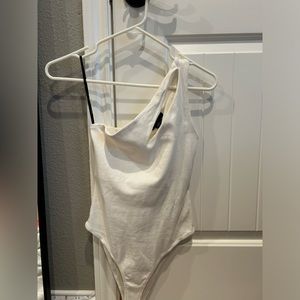 Forever 21 Women’s White Bodysuit With Cut Out